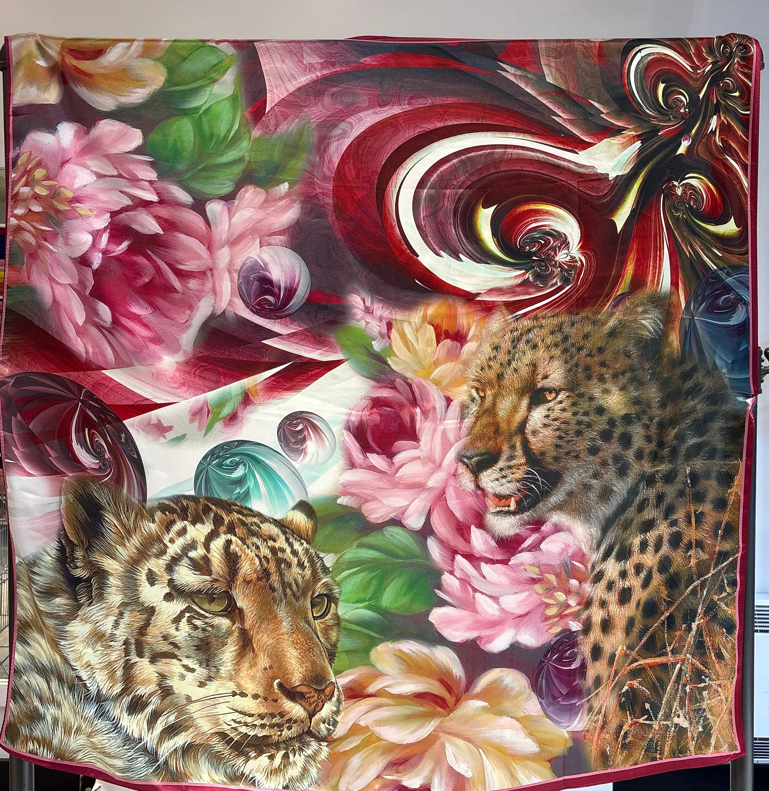 Large silk scarf  - versatile luxury silk