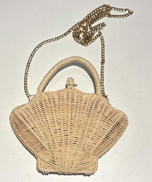 Wicker Shell Handbag