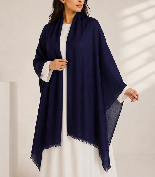 Dark navy cashmere shawl