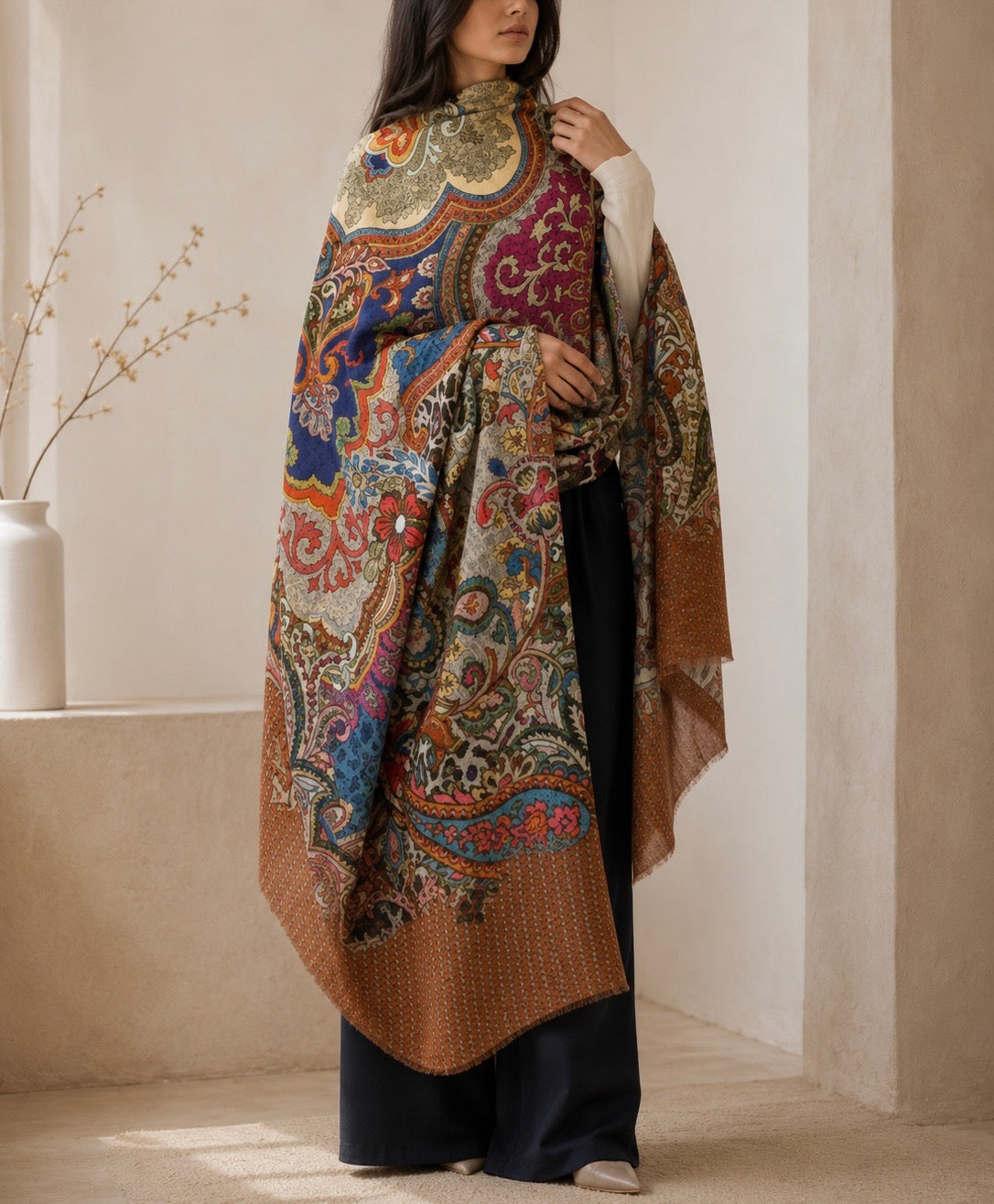 Light wool shawl