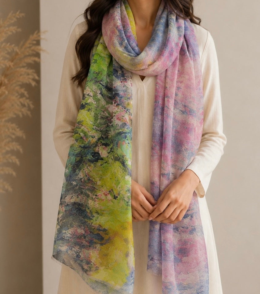 Floral Cashmere Shawl