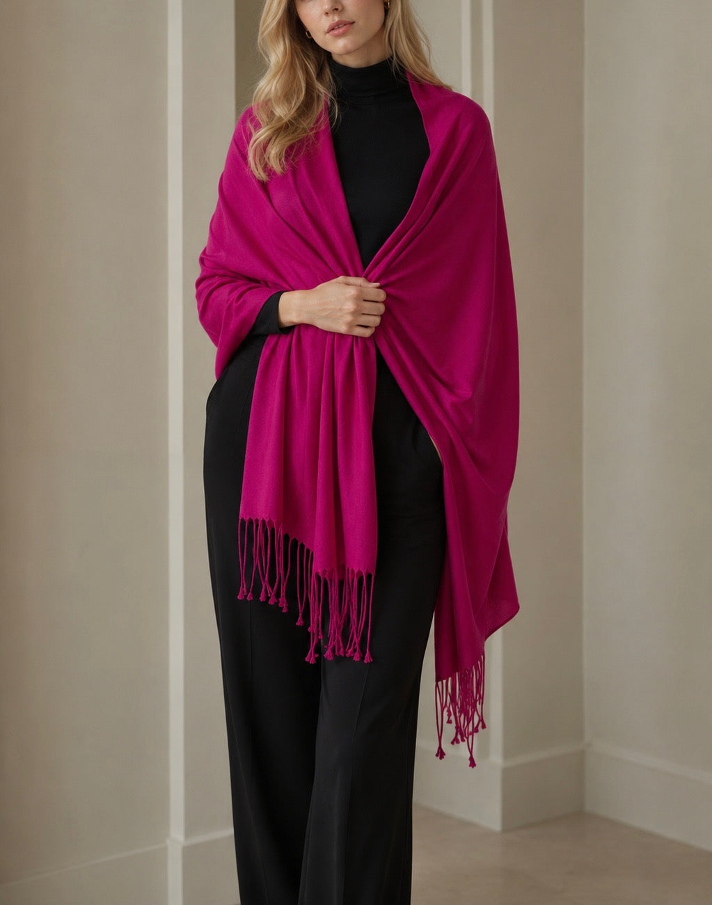 Pink pashmina shawl