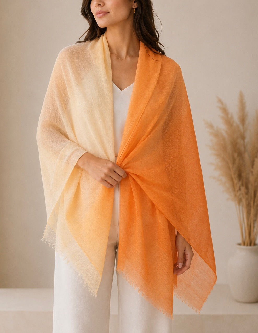 Handwoven cashmere shawl
