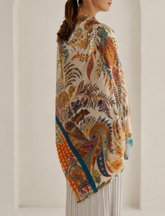 Handwoven cashmere shawl