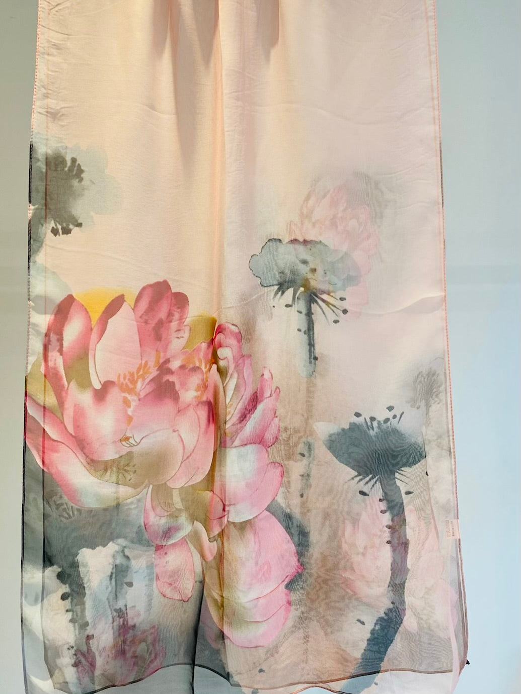 Chiffon scarf styling detail - versatile luxury accessory