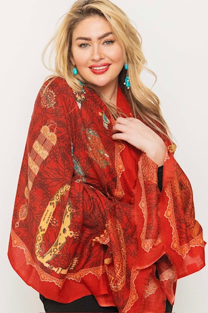 Cashmere Wool Printed Shawl.