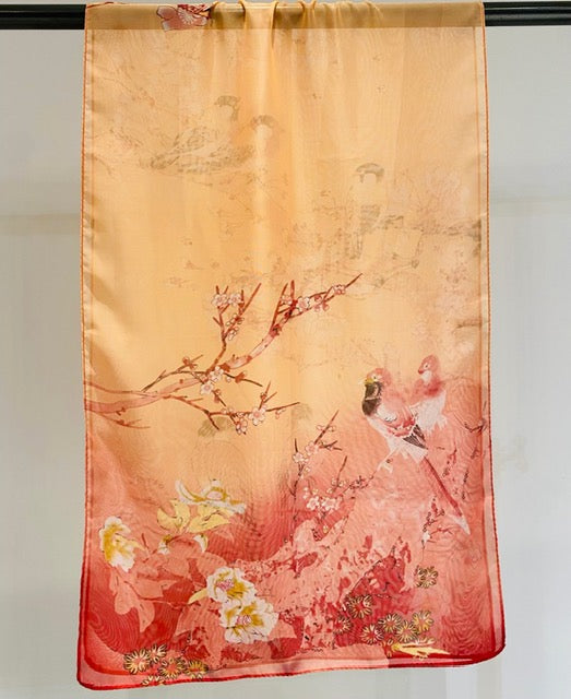 Chiffon scarf texture detail - delicate lightweight chiffon