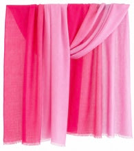 Pink two tone cashmere shawl