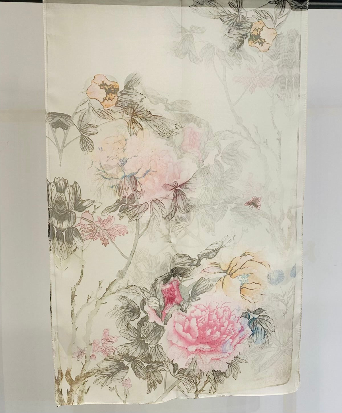 Chiffon scarf worn as headwrap - timeless chic styling