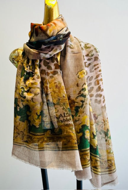 Wool & Silk Printed Scarf.