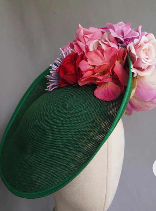 Green Hat With Flowers