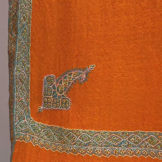 Hand woven embroidered shawl