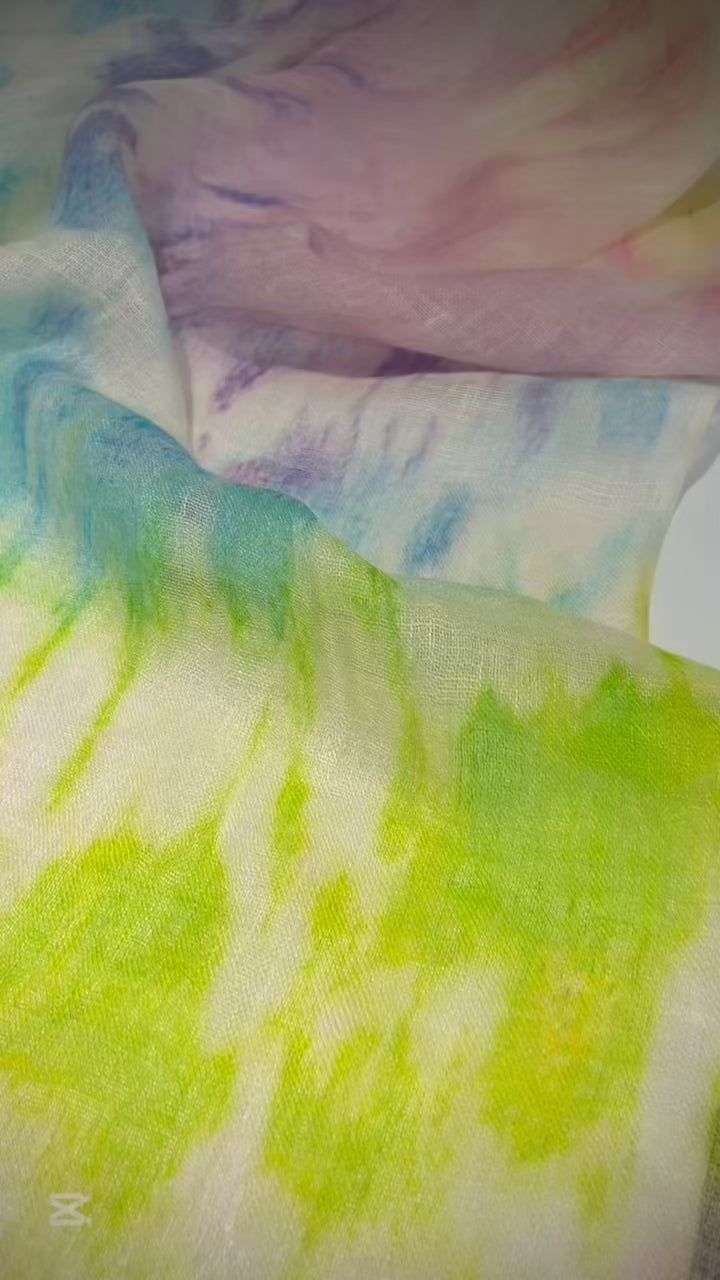 Linen hand woven scarf