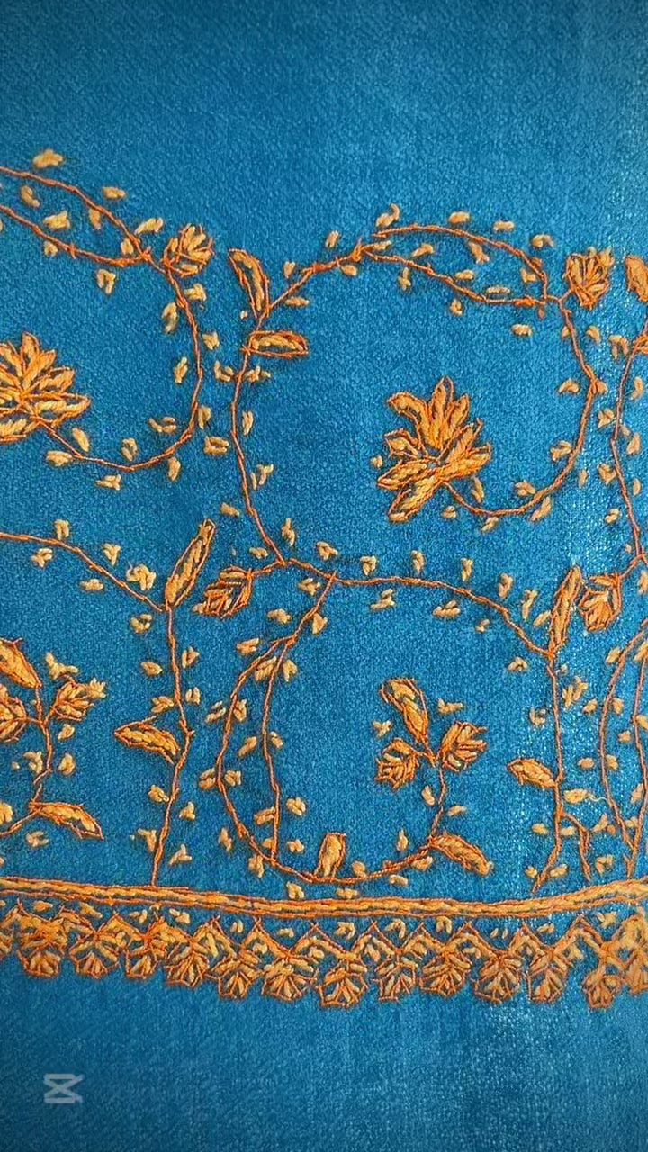 Hand embroidered Kashmiri shawl