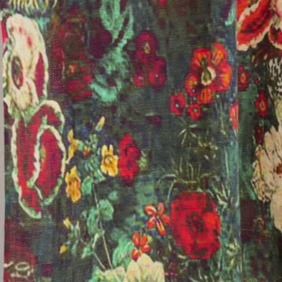 A floral colourful scarf