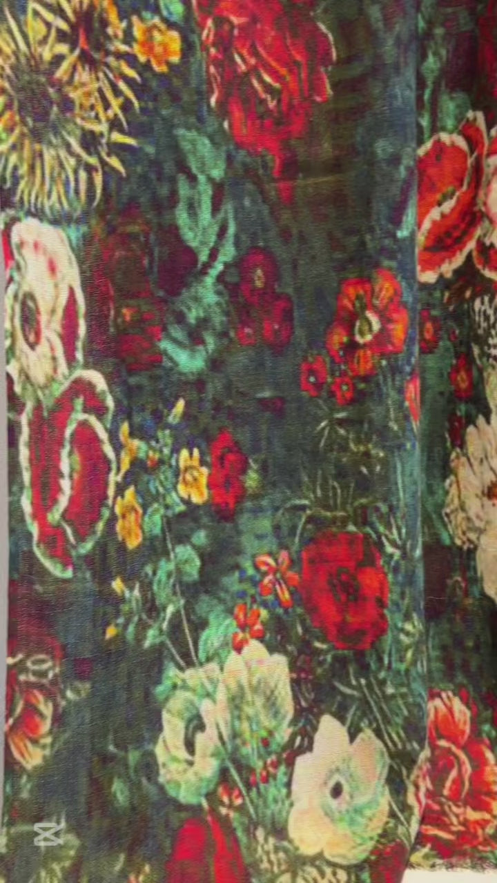 A floral colourful scarf