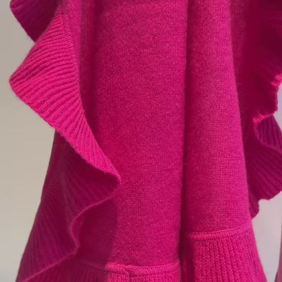 Cashmere ruffled shawl