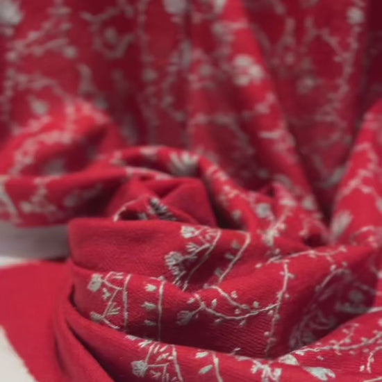 Hand embroidered Kashmiri shawl