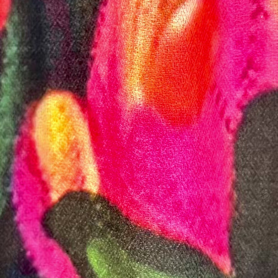 Floral cashmere shawl