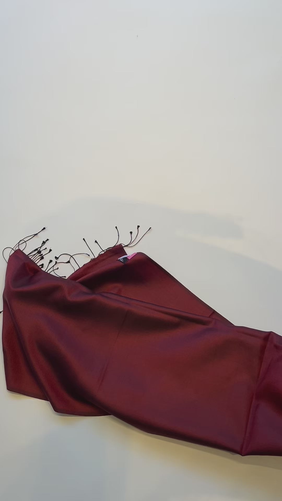 A two tone silk scarf handwoven