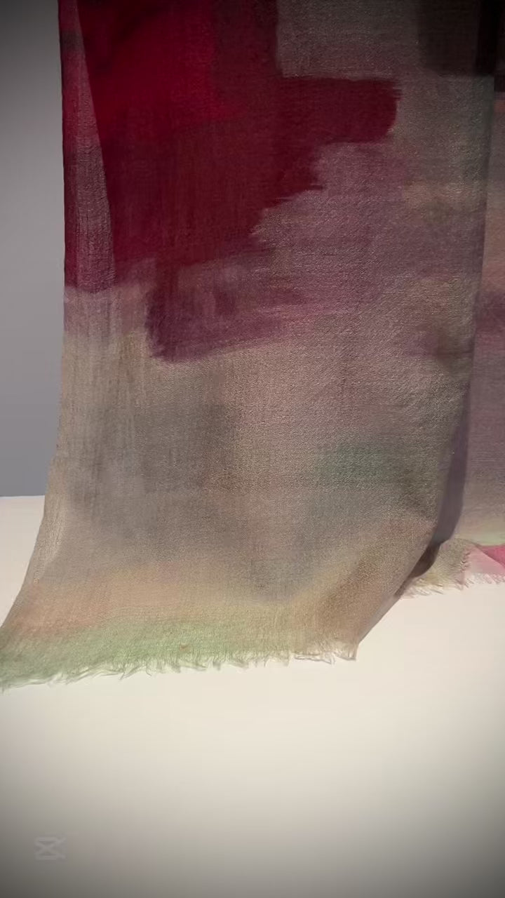 Floral handwoven scarf