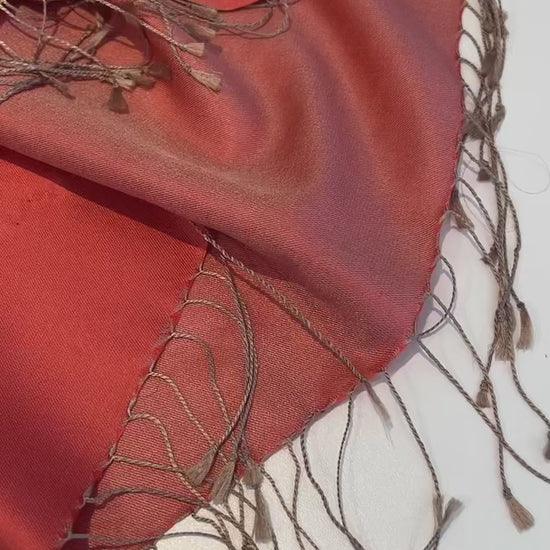 A lovely silk two tone scarf