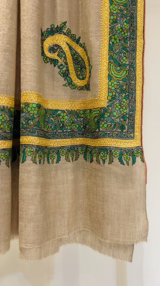 Kashmiri Hand Loomed Embroidered Shawl