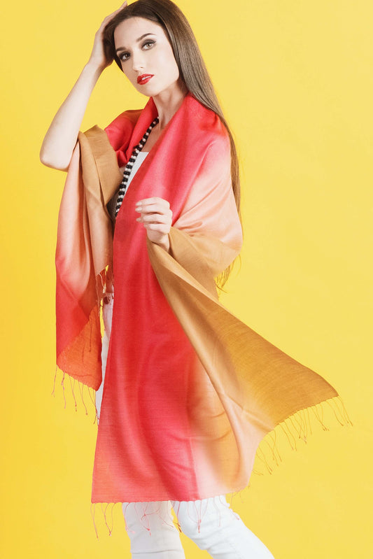 Wool Silk Blend Scarf