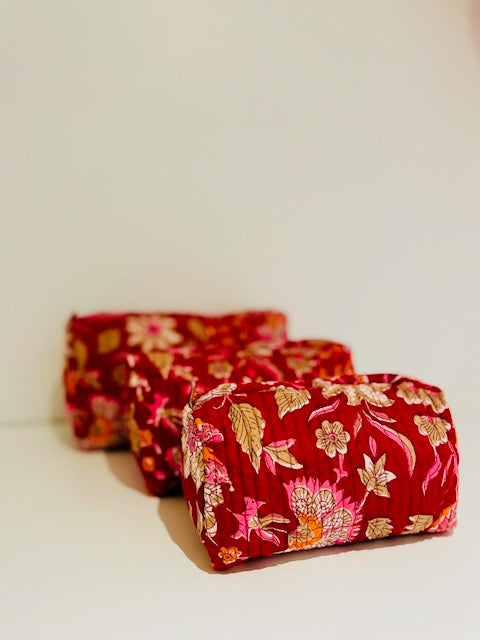 Hand Blocked Cotton Tavel Set Of 3