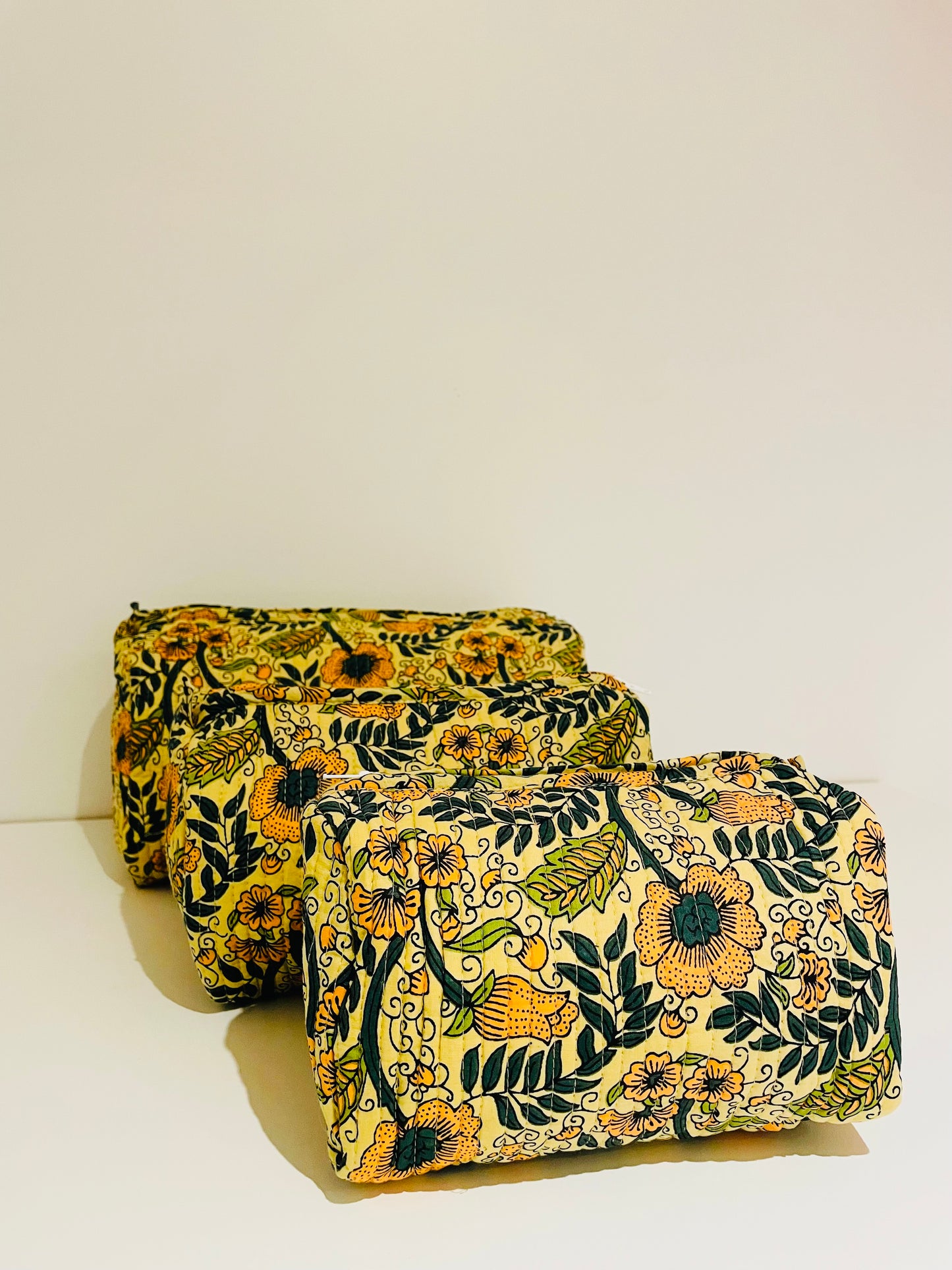 Hand Blocked Cotton Tavel Set Of 3