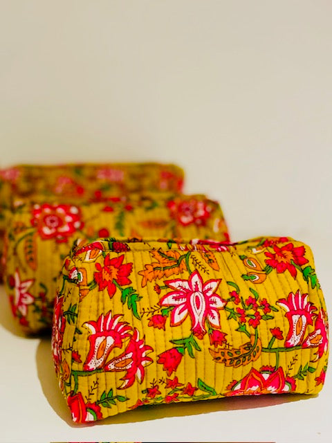 Hand Blocked Cotton Tavel Set Of 3