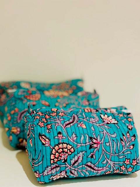 Hand Blocked Cotton Tavel Set Of 3
