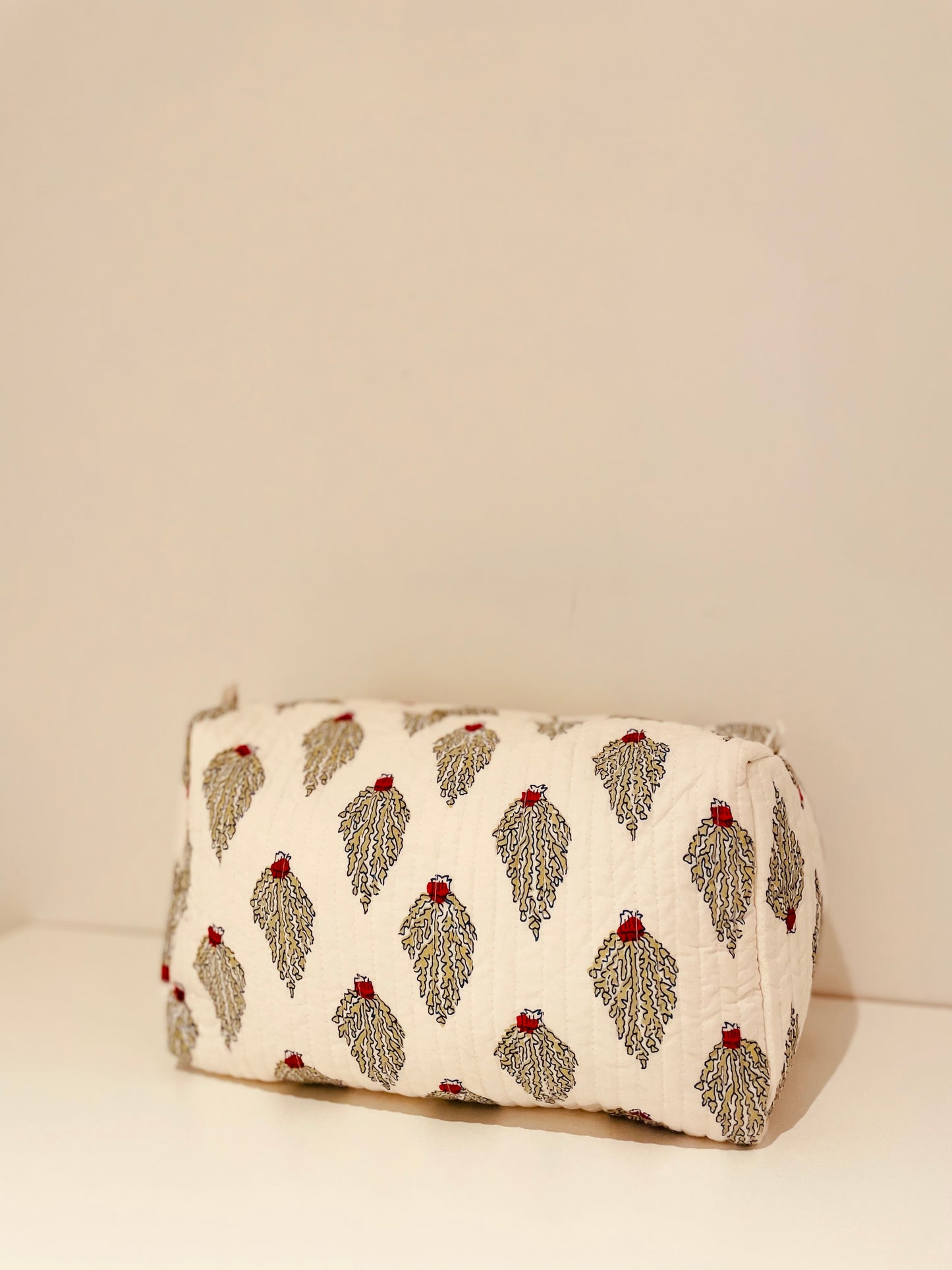 Hand Blocked Cotton Toiletries Bag.      April Sale 25% Off ....At Checkout Use Code April25