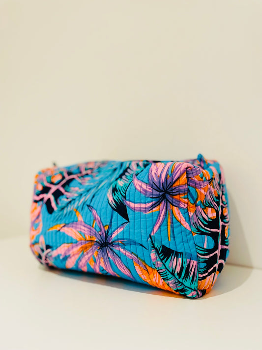 Hand Blocked Cotton Toiletries Bag.