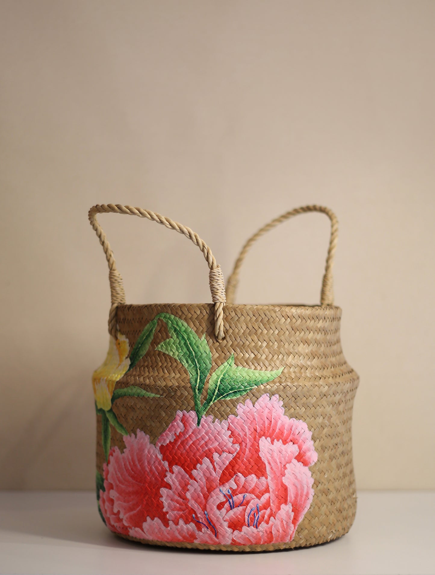Hand Painted Floral Baskets