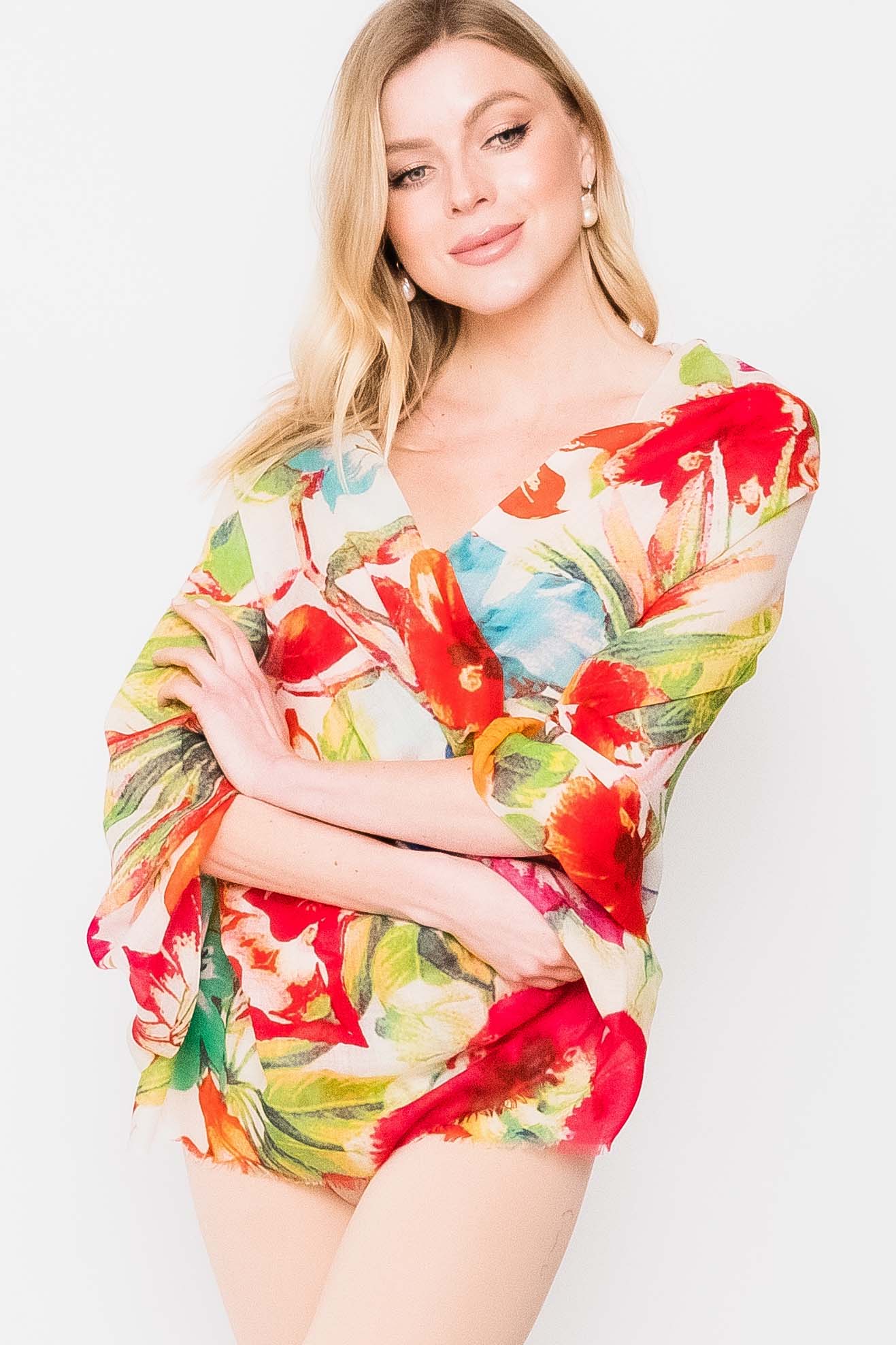 Summer Printed Wool Scarf.