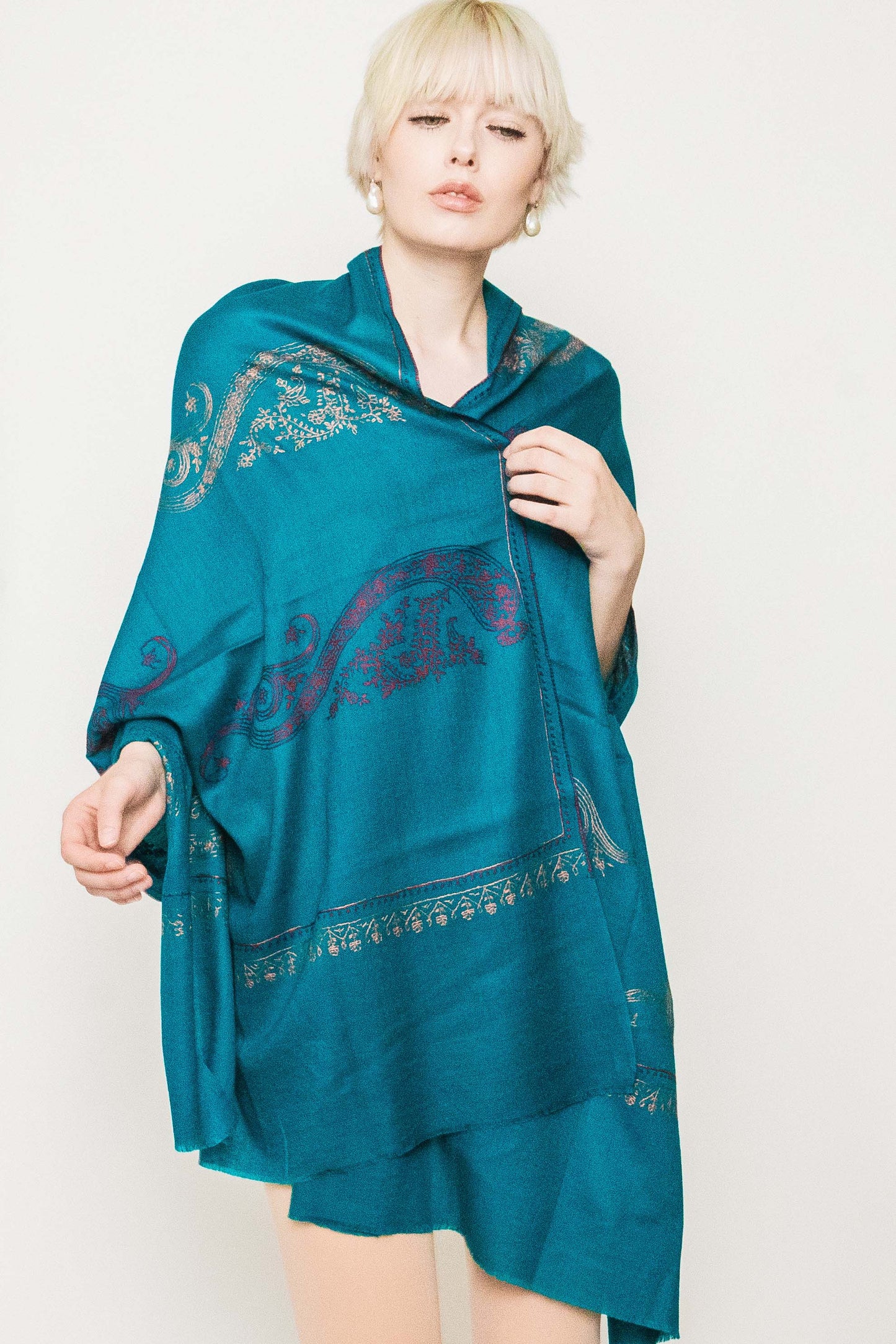 Kashmiri Shawl With Embroidery