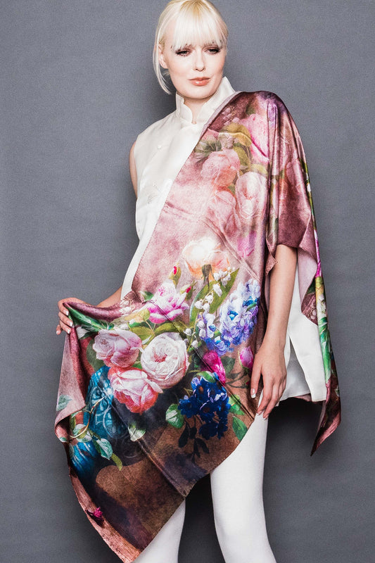 Silk Floral Scarf