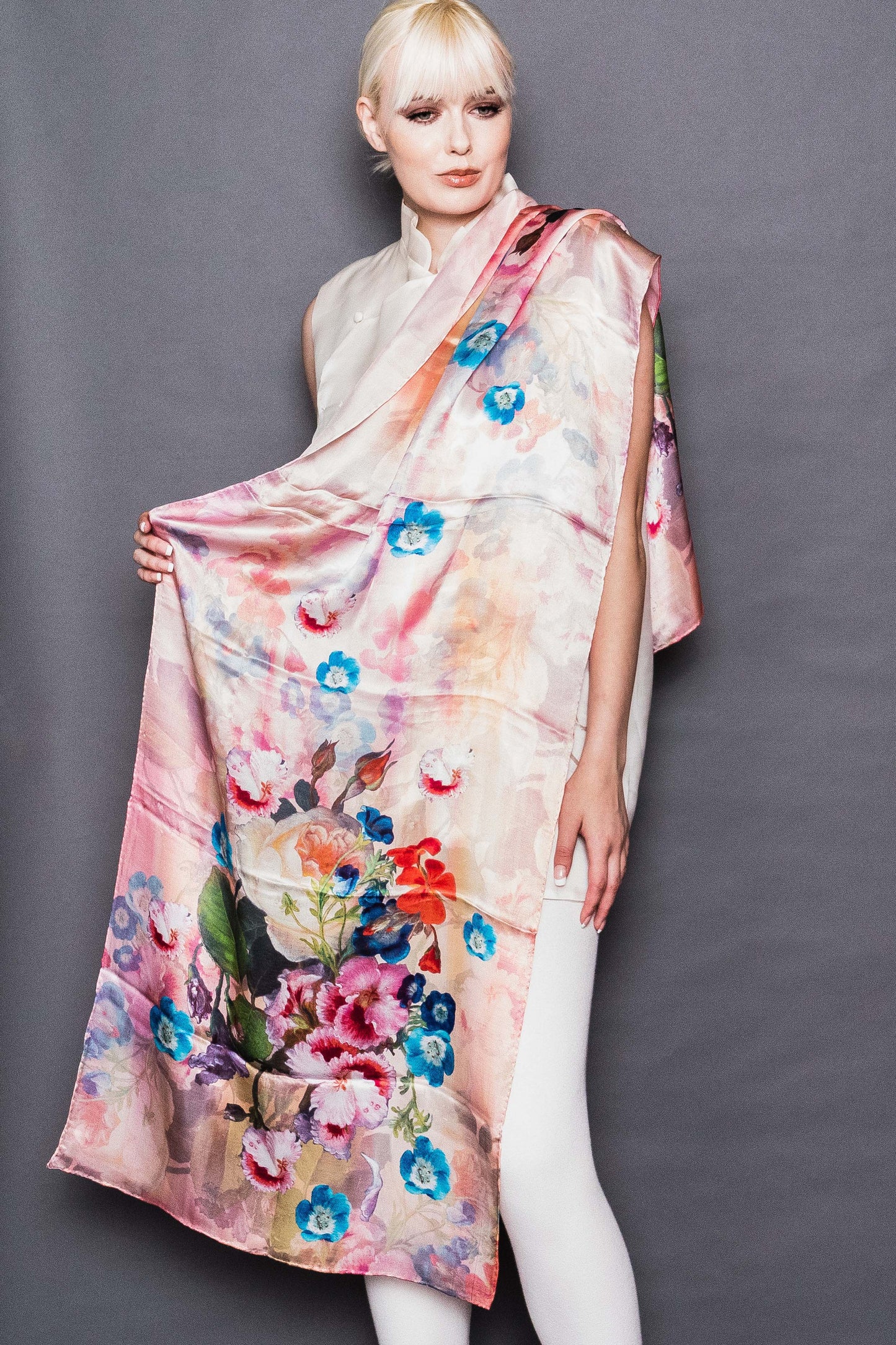 Silk Floral Scarf