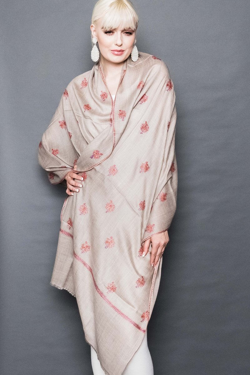 Kashmiri Shawl With Embroidery