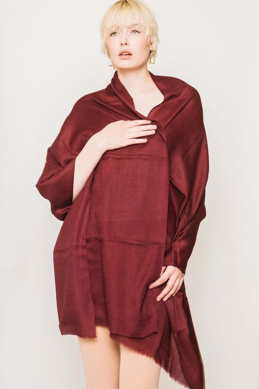 Featherweight cashmere draped to showcase ethereal movement and flow