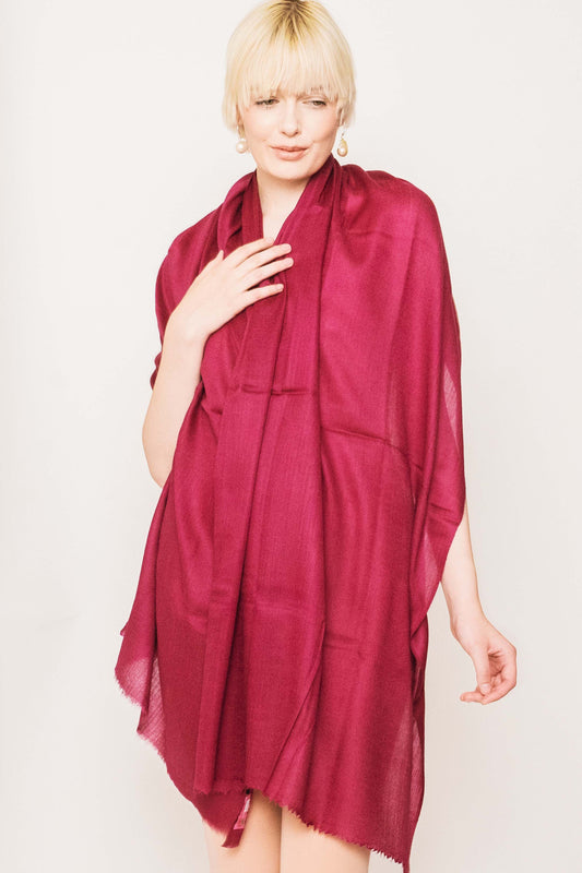 Cashmere featherweight shawl floating gracefully showing ultra-light quality