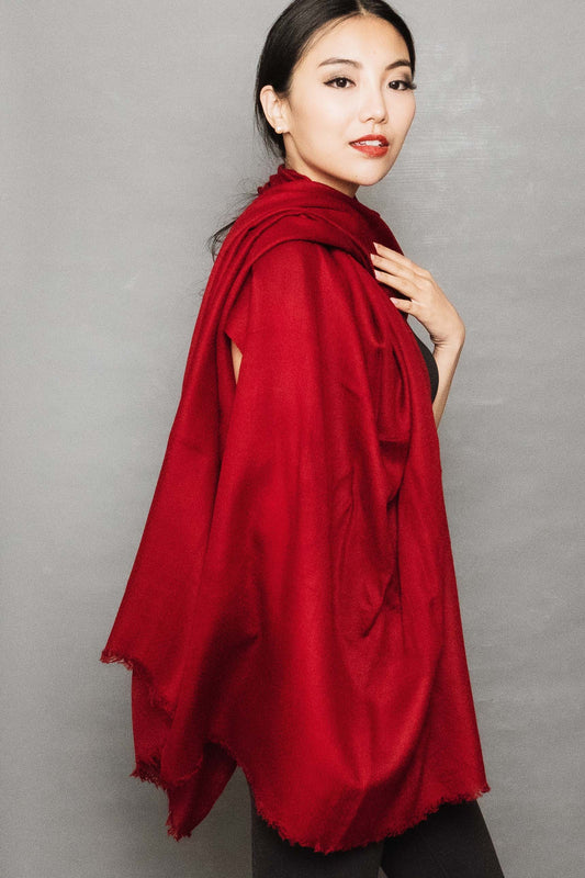 Featherweight cashmere draped to showcase ethereal movement and flow