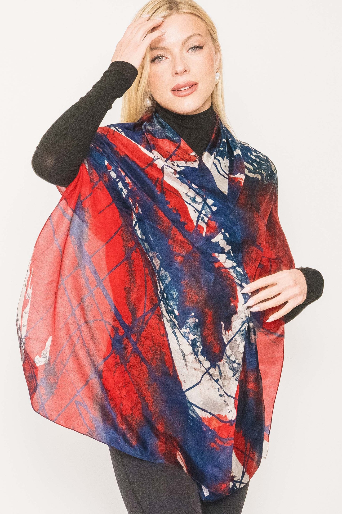 Colourful Printed Silk Scarf